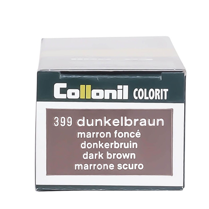 Crema mata pentru piele neteda uzata Collonil Colorit, 50 ml, maro-inchis