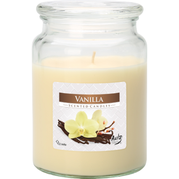 Свещ в буркан Bispol SND99-67, Ароматизирана, Ванилия