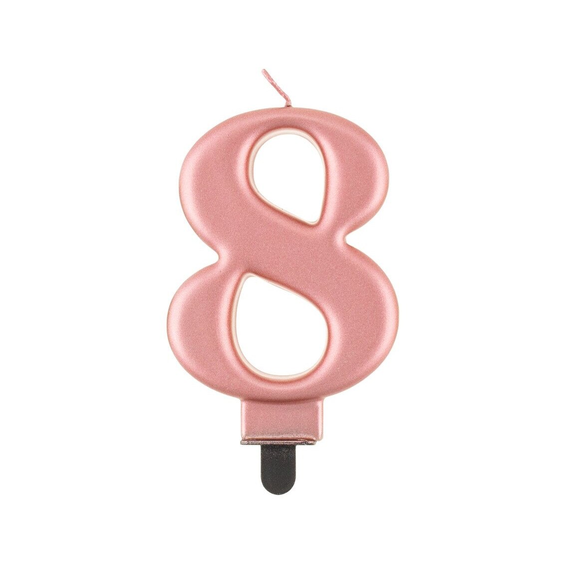 Lumanare tort cifra 8, rosegold, Tomvalk, 1 buc