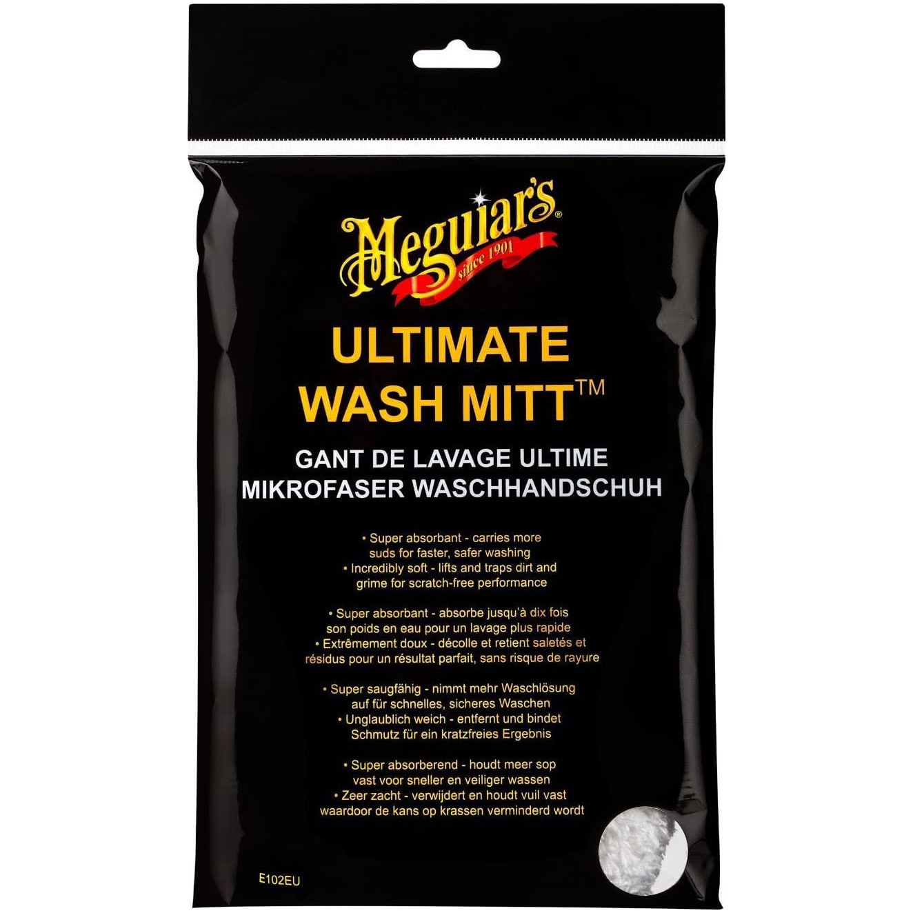 Manusa pentru spalare auto Meguiar's, microfibra, Ultimate Wash Mitt EU