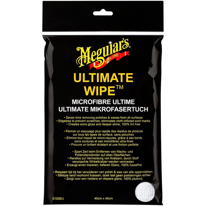Meguiar's Ultimate Wipe Microfibre EU Mikroszálas törlőkendő, 40 x 40cm