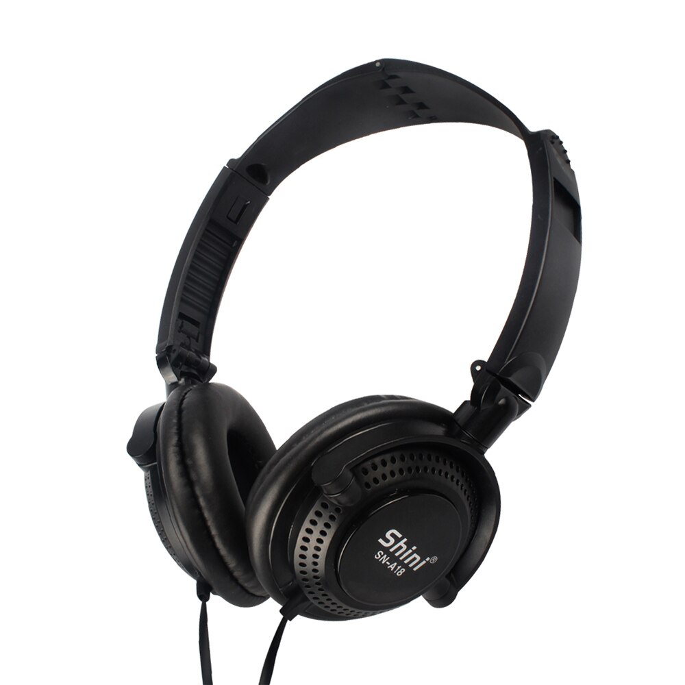 Casti over-ear Shini SN-A18, Conexiune cu fir, Jack 3,5 mm, Negru