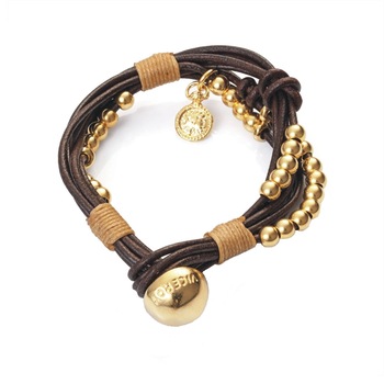 Bratara Viceroy 1034P09019, dama, piele maro, metal placat cu aur Bratara Viceroy 1034P09019, dama, piele maro, metal placat cu aur