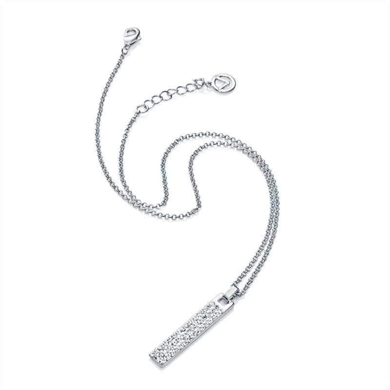 Colier Viceroy 3201C11000, metal solid argintiu, cristale