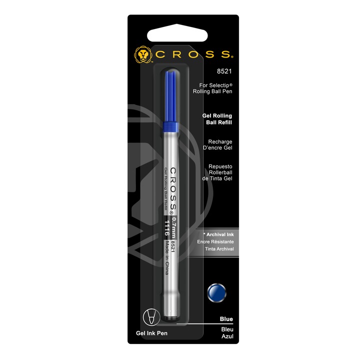 Mina roller Cross Jumbo Gel, albastru-mediu
