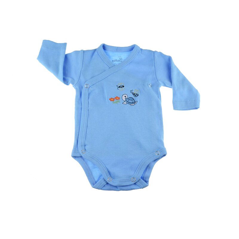 Body cu maneca lunga baieti Pifou Model 10 M10ML-AL, Albastru