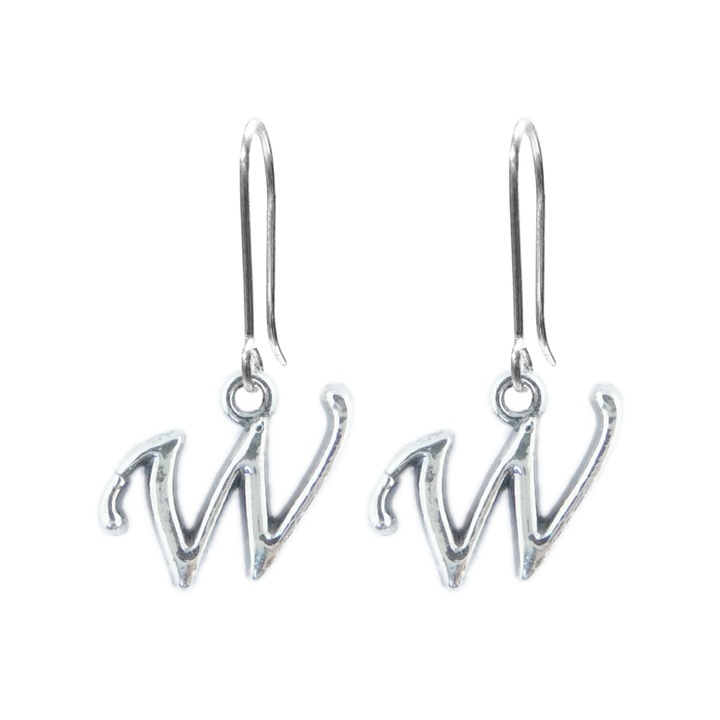 Ezüst fülbevaló Letter W 9232250 Dras