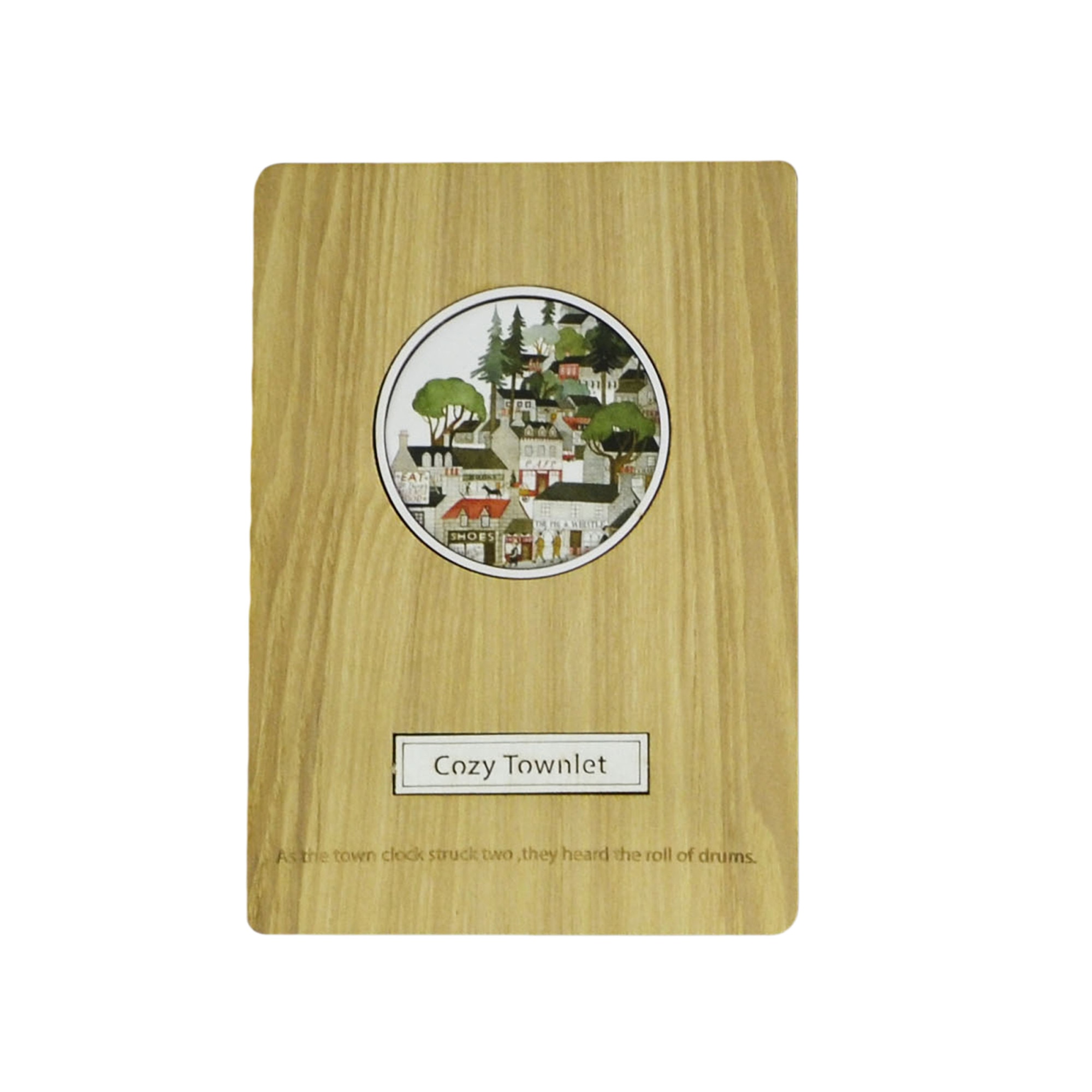 Agenda Lemn Cozy Townlet, Model 1, 18.5 x 13 cm