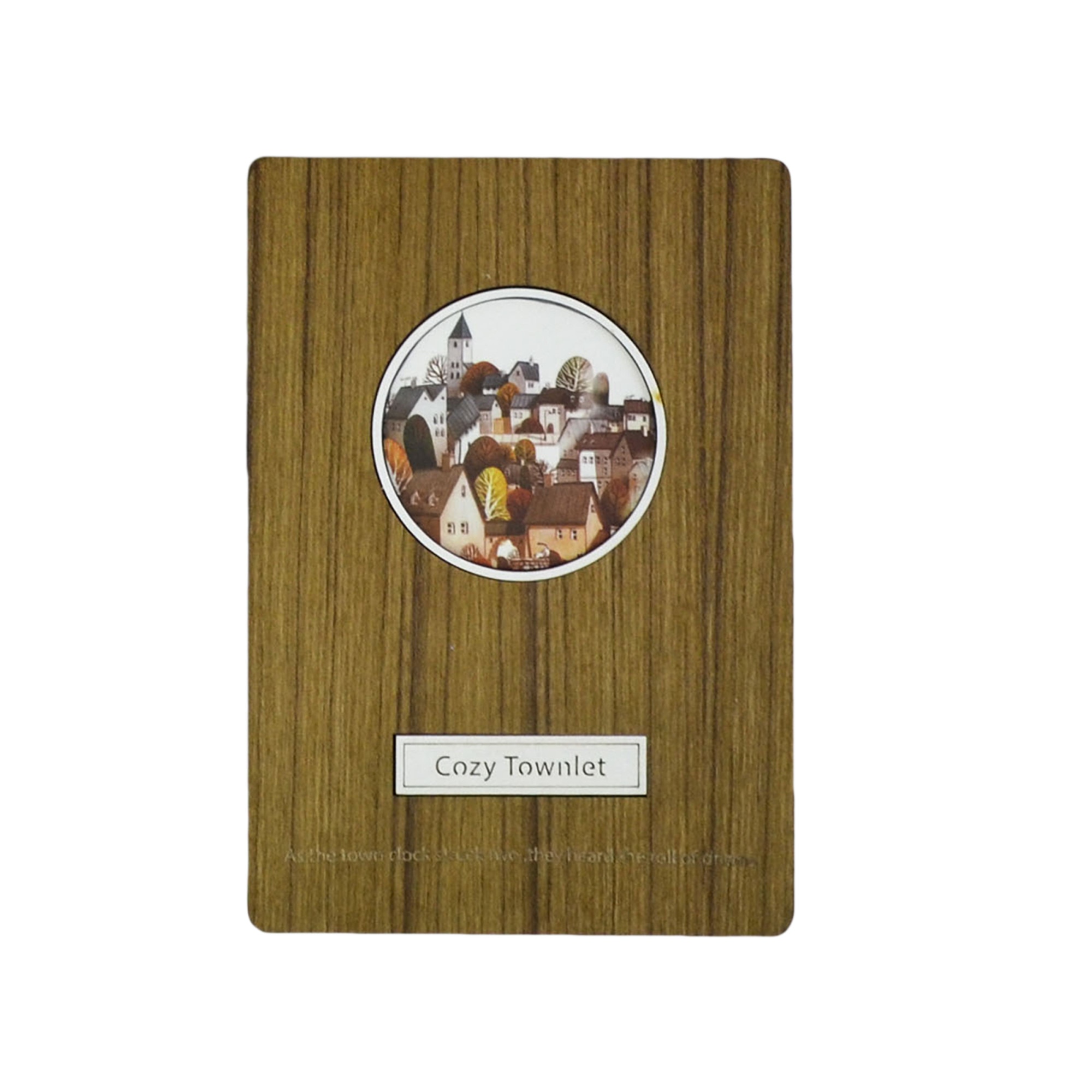 Agenda Lemn Cozy Townlet, Model 4, 18.5 x 13 cm