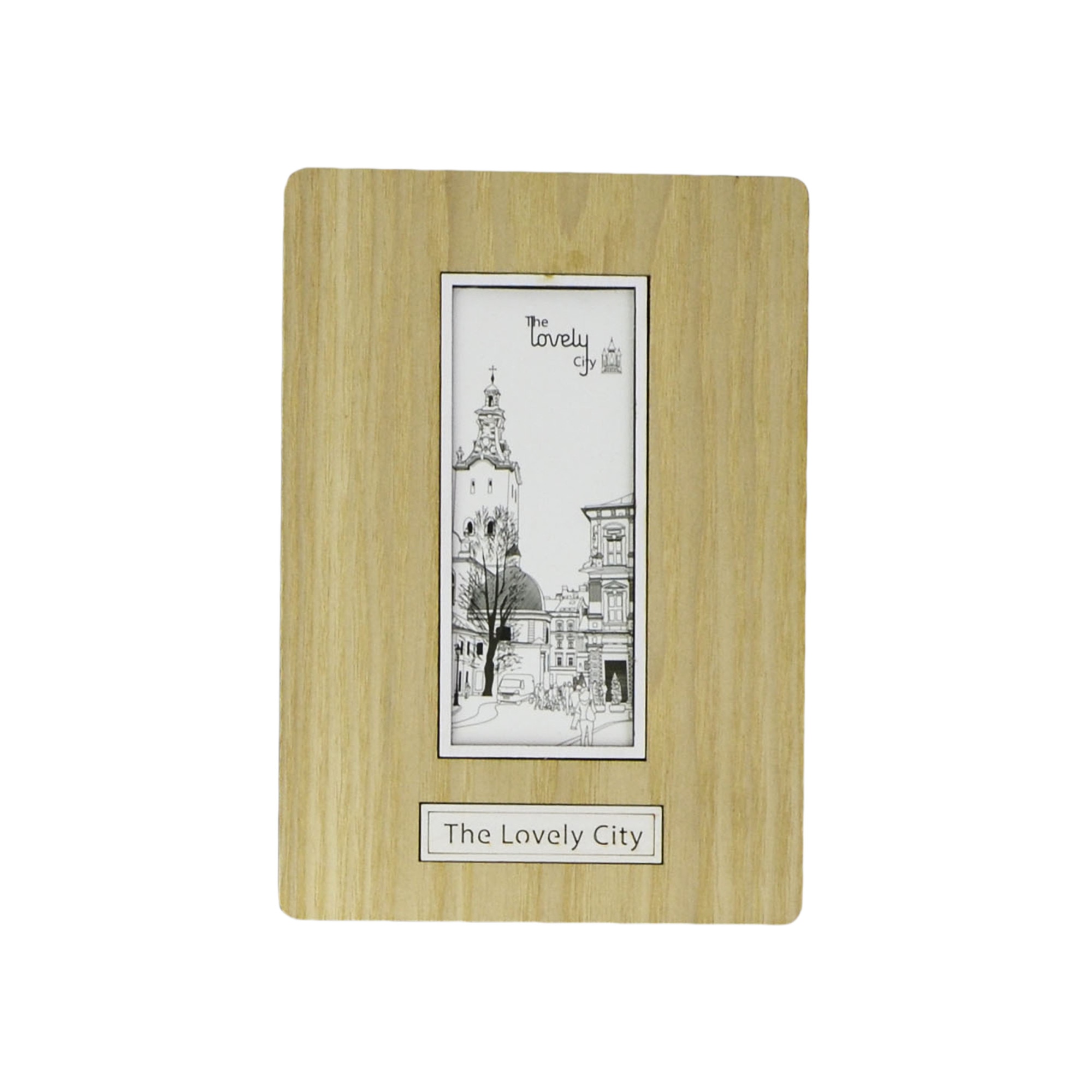 Agenda Lemn The Lovely City, Model 2, 18.5 x 13 cm