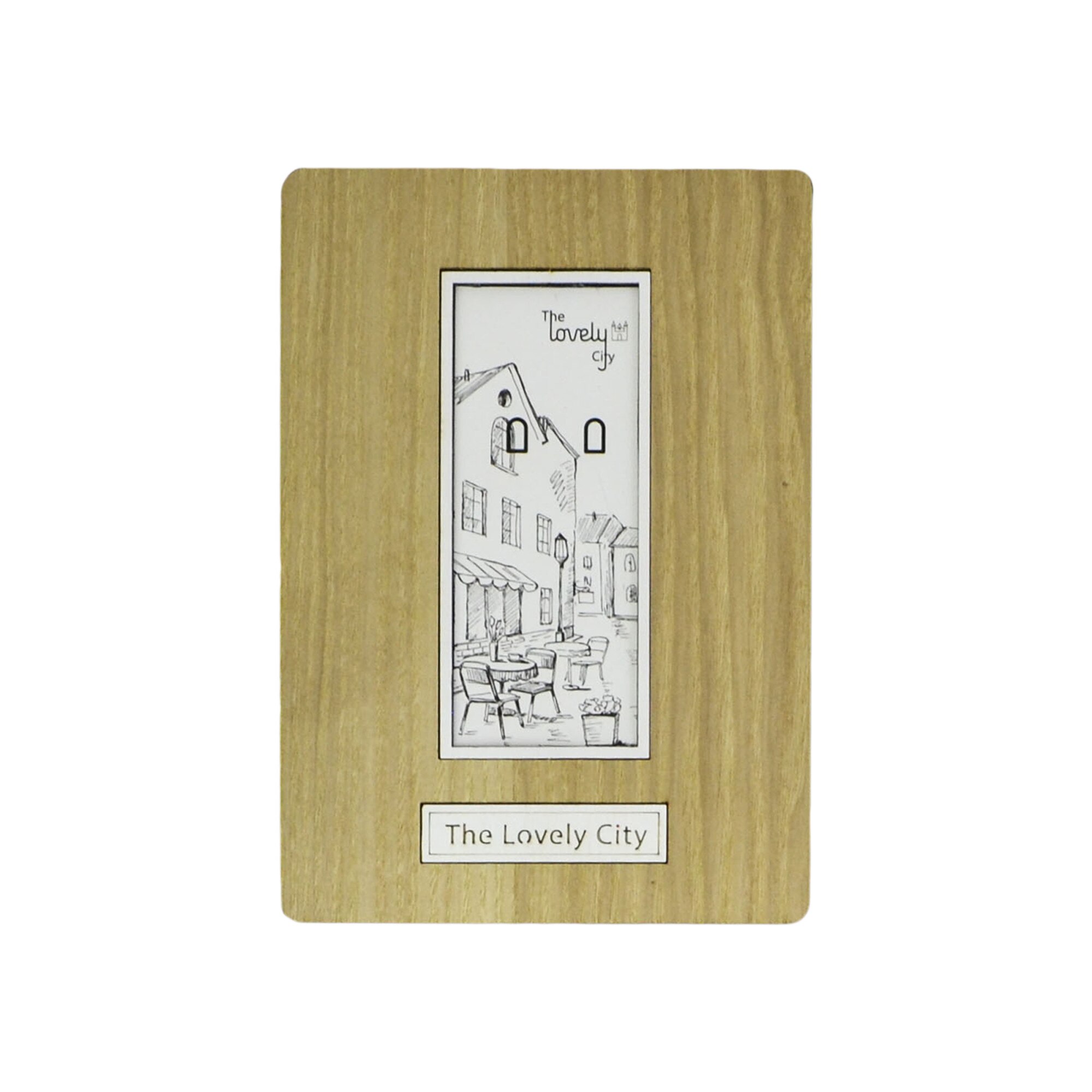 Agenda Lemn The Lovely City, Model 1, 18.5 x 13 cm