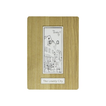 Agenda Lemn The Lovely City, Model 1, 18.5 x 13 cm Agenda Lemn The Lovely City, Model 1, 18.5 x 13 cm