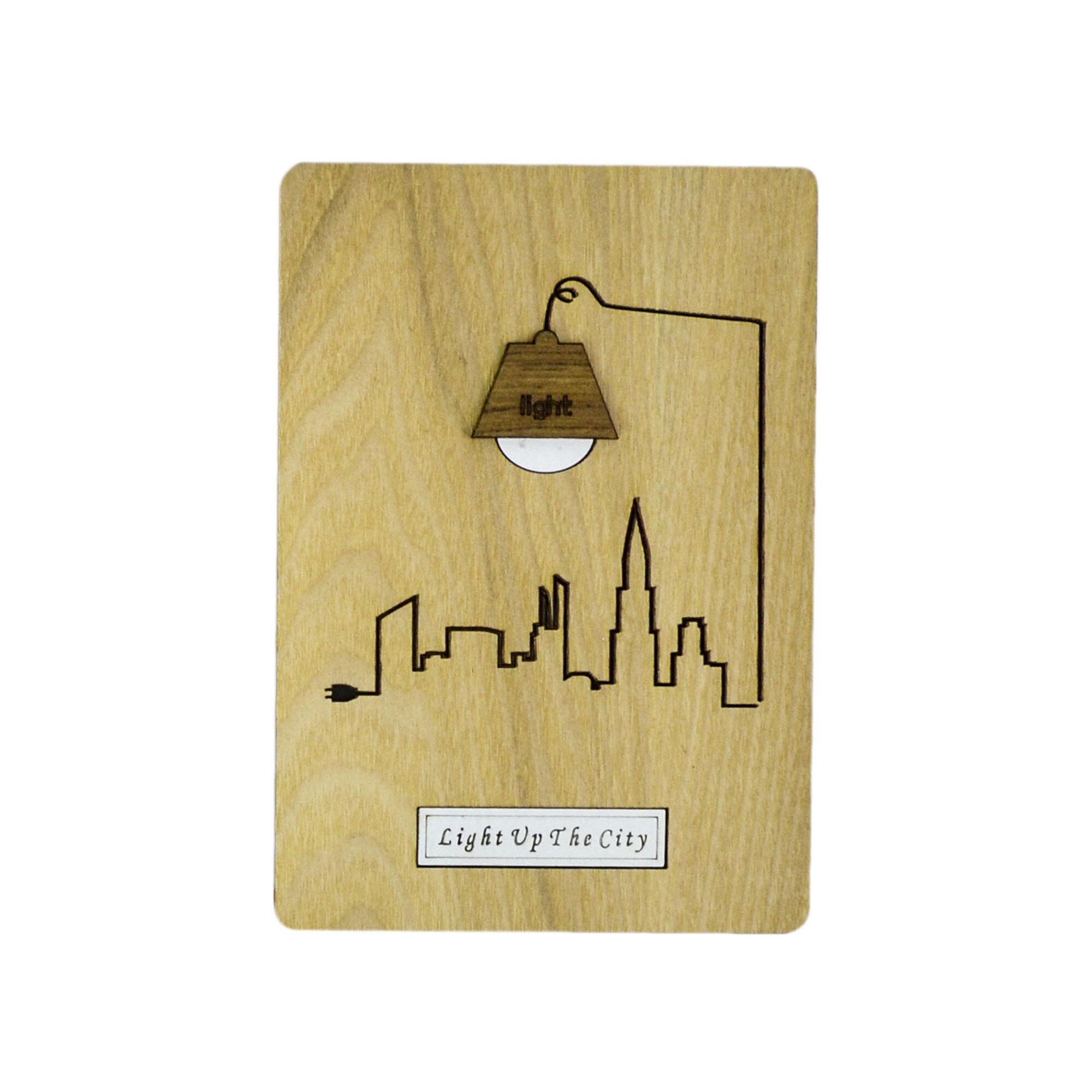Agenda Lemn Light Up the City, Model 2, 18.5 x 13 cm