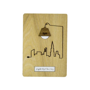 Agenda Lemn Light Up the City, Model 2, 18.5 x 13 cm Agenda Lemn Light Up the City, Model 2, 18.5 x 13 cm