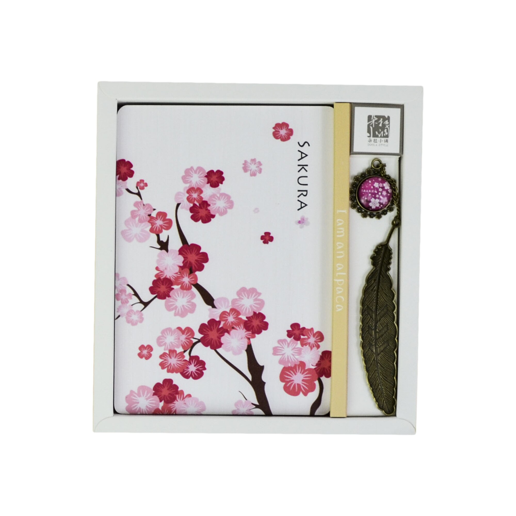 Agenda Lemn Sakura Blossom, Model 2, 18.5 x 13 cm