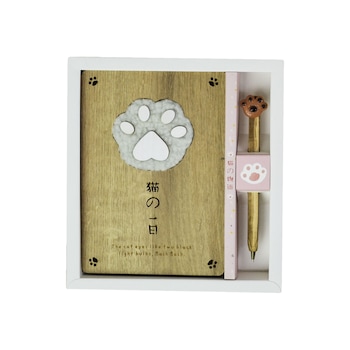 Agenda Lemn Lucky Paw, Model 3, 18.5 x 13 cm Agenda Lemn Lucky Paw, Model 3, 18.5 x 13 cm