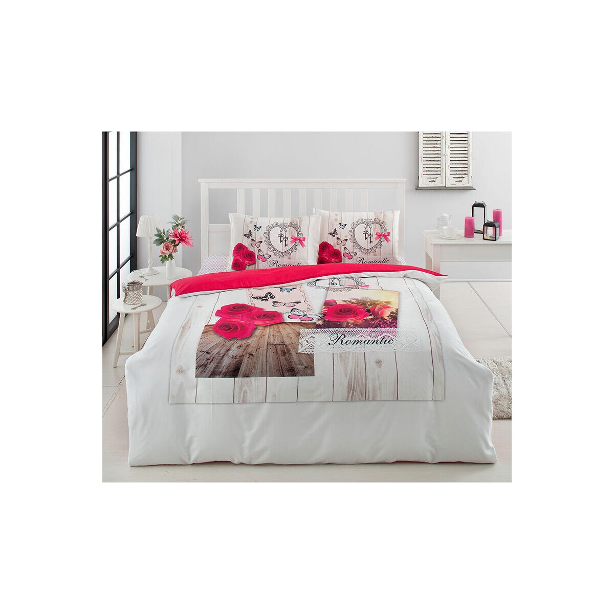 Lenjerie de pat Cladia, 100% Bumbac, 6 piese, 2 persoane, 240X260 /70X70