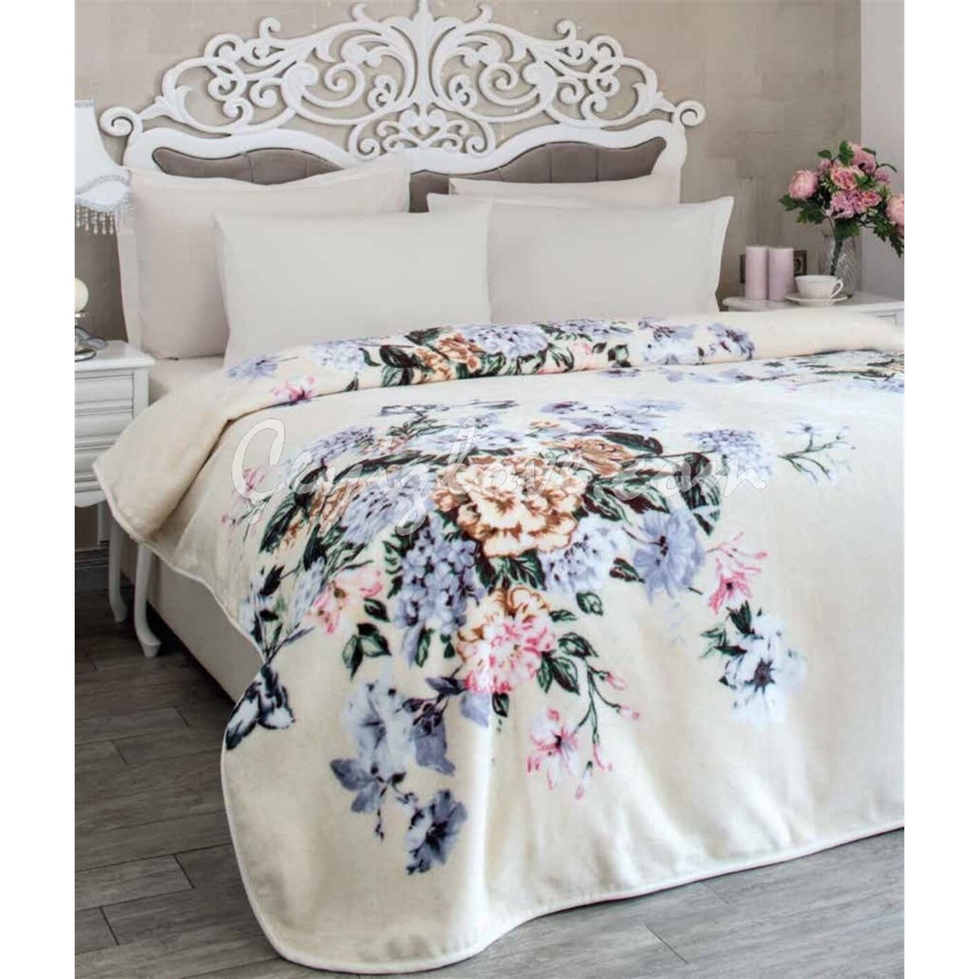 Lenjerie de pat Kent, 100% Bumbac, 6 piese, 2 persoane, 240X260 /70X70