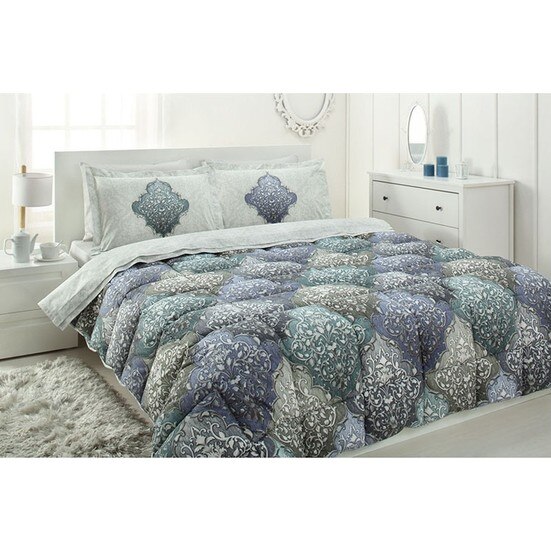 Lenjerie de pat Bento, 100% Bumbac, 6 piese, 2 persoane, 240X260 /70X70