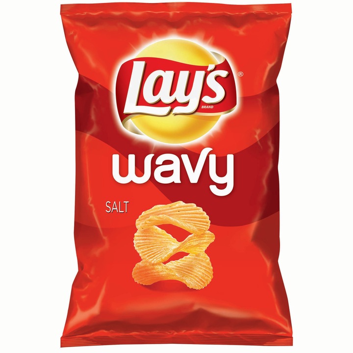 Chipsuri ondulate din cartofi cu sare Lay’s Wavy Salt, 130g