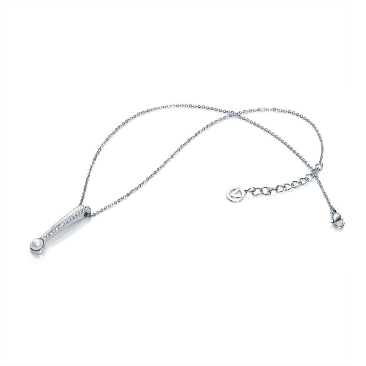 Colier Viceroy 50002C11000, dama, otel inoxidabil, cristale, perla