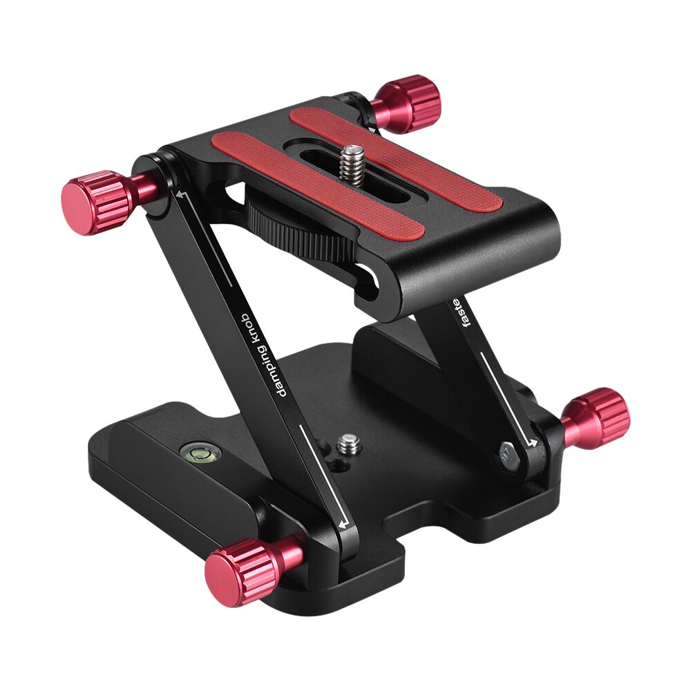 Cap trepied Andoer Tip Z, Auminiu, Pentru camere foto DSLR, Capacitate 3,5 kg, Negru/Rosu