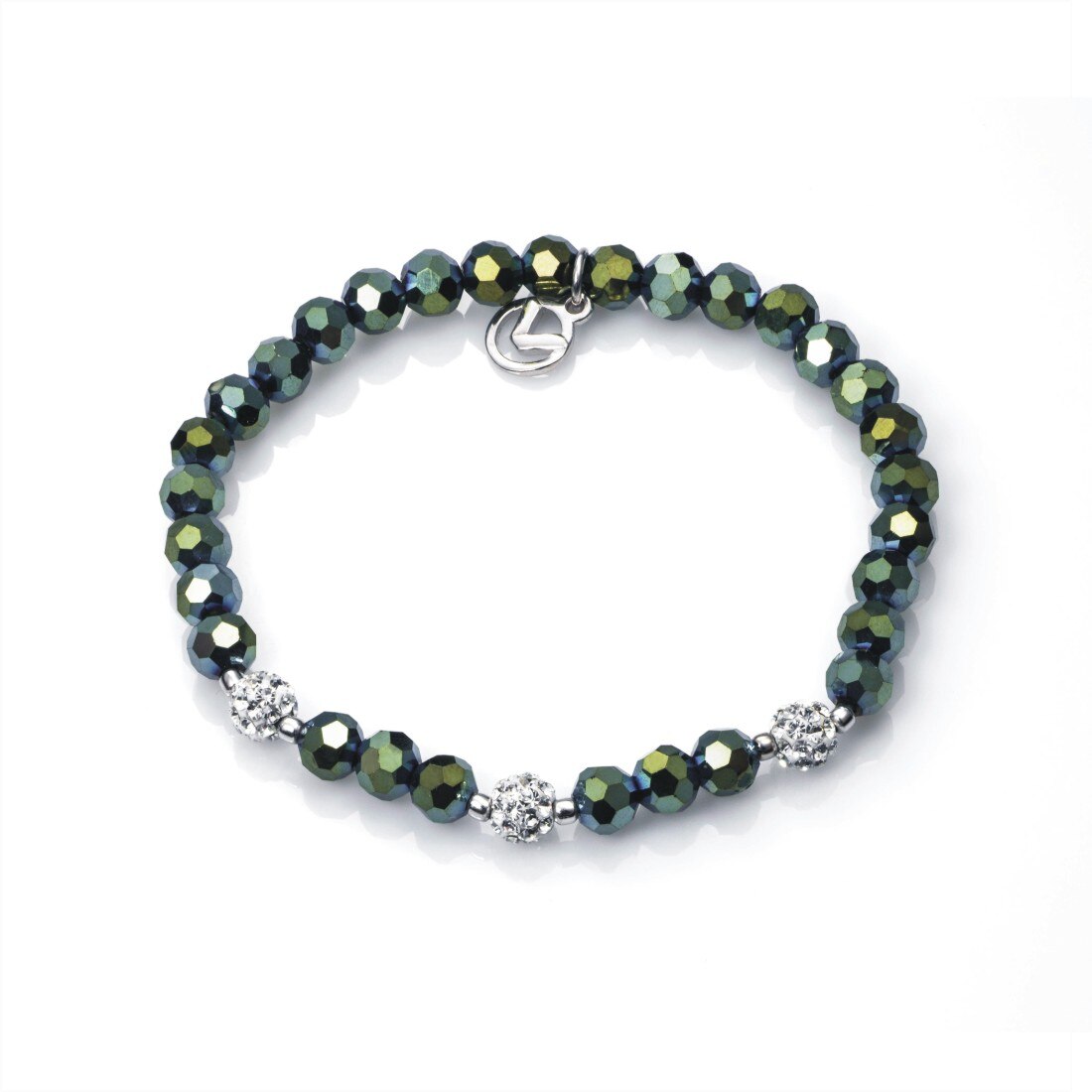 Bratara Viceroy 7015P000-52, dama, cristale verzi, argint