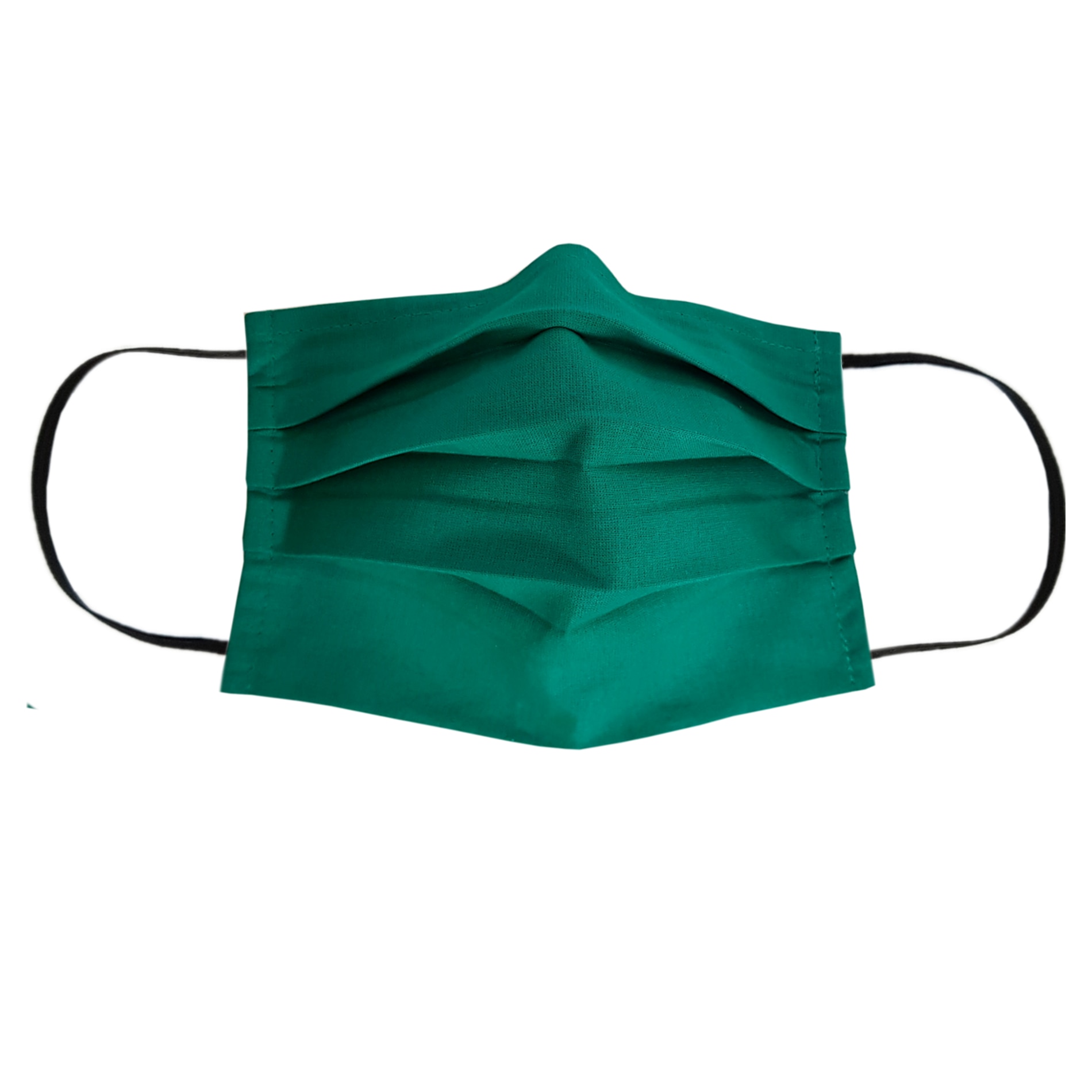 Masca de protectie reutilizabila, 2 straturi 100% bumbac, ajustabila cu clema, verde