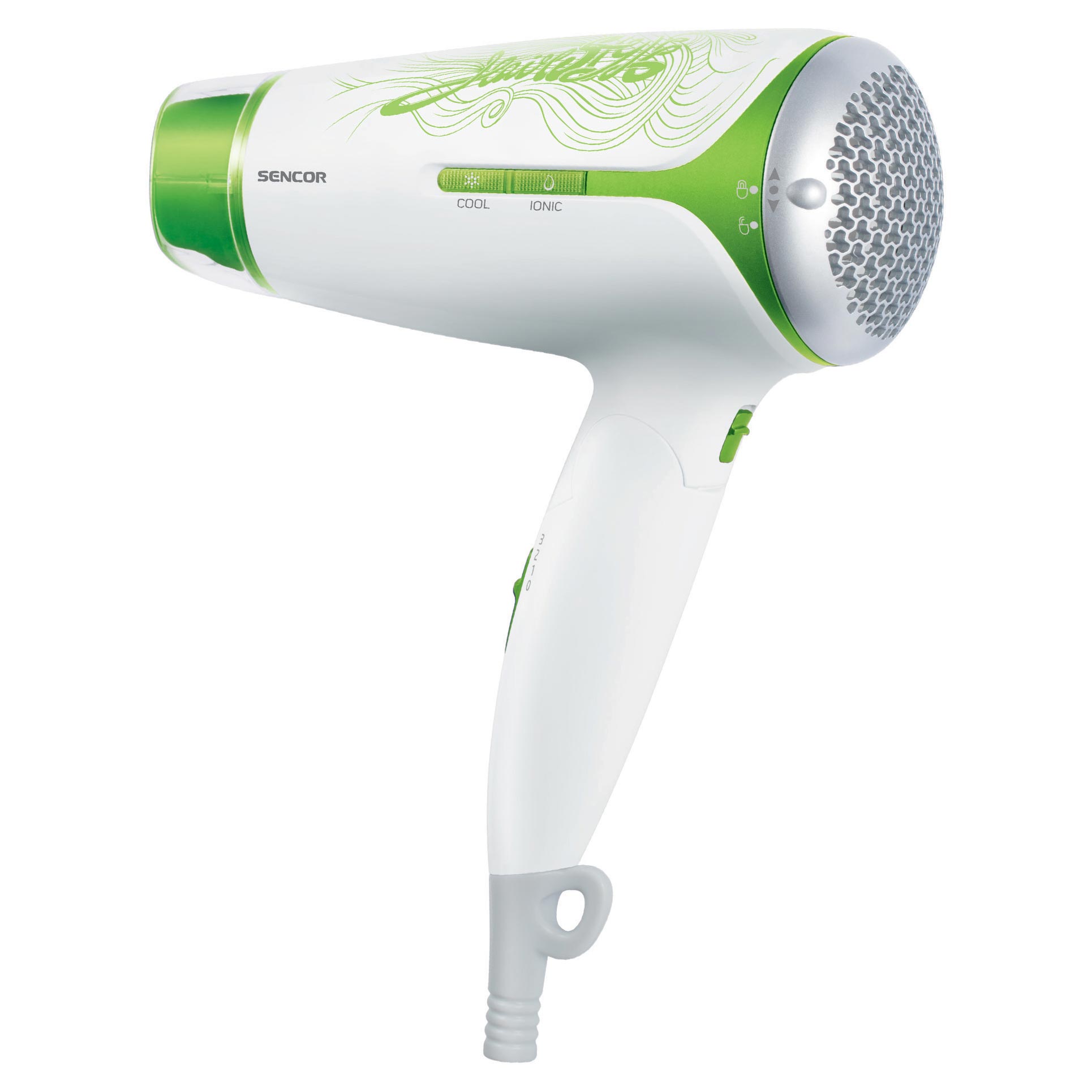 Uscator de par Sencor SHD 7221GR, 1800 W, Alb/Verde