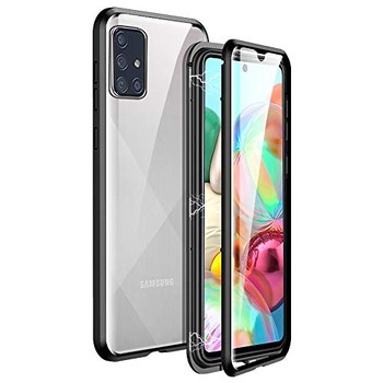 Husa Magnetic Glass 360° (sticla fata + spate) pentru Samsung Galaxy A71, Negru Husa Magnetic Glass 360° (sticla fata + spate) pentru Samsung Galaxy A71, Negru