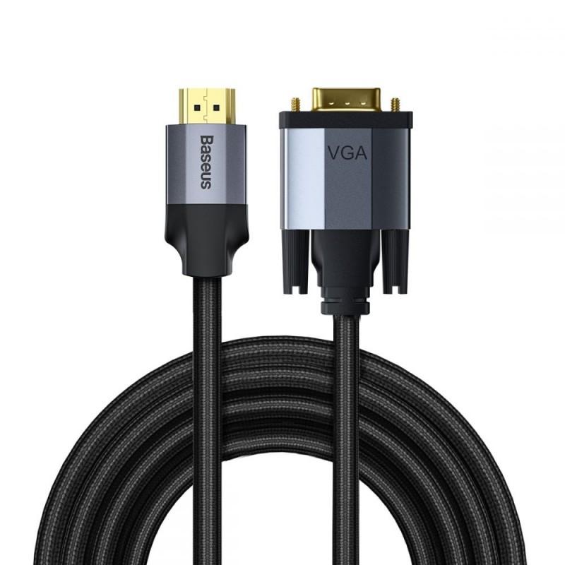 Cablu video Baseus HDMI - VGA 2m Gri