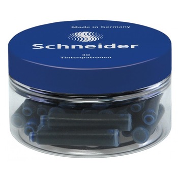 Patroane cerneala Schneider, 30 buc/borcan, albastre Patroane cerneala Schneider, 30 buc/borcan, albastre
