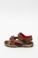 Timberland, Sandale de piele intoarsa si material textil Park Hopper, Maro, 32.5 EU