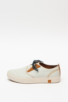 Timberland, Pantofi casual cu garnituri de piele Amherst, Albastru pastel, 5.5 Timberland, Pantofi casual cu garnituri de piele Amherst, Albastru pastel, 5.5