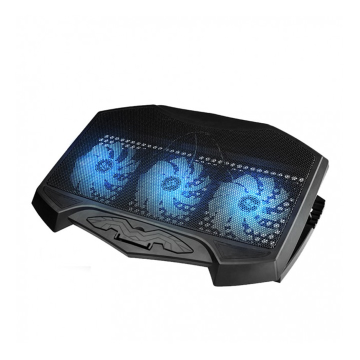 Laptop hűtő, állítható, ventilátorok, 10"-től 17"-ig