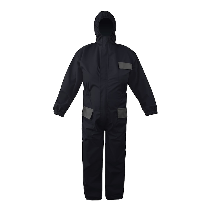 Combinezon Schwall impermeabil din fas peliculizat Negru-Gri 44 (S)