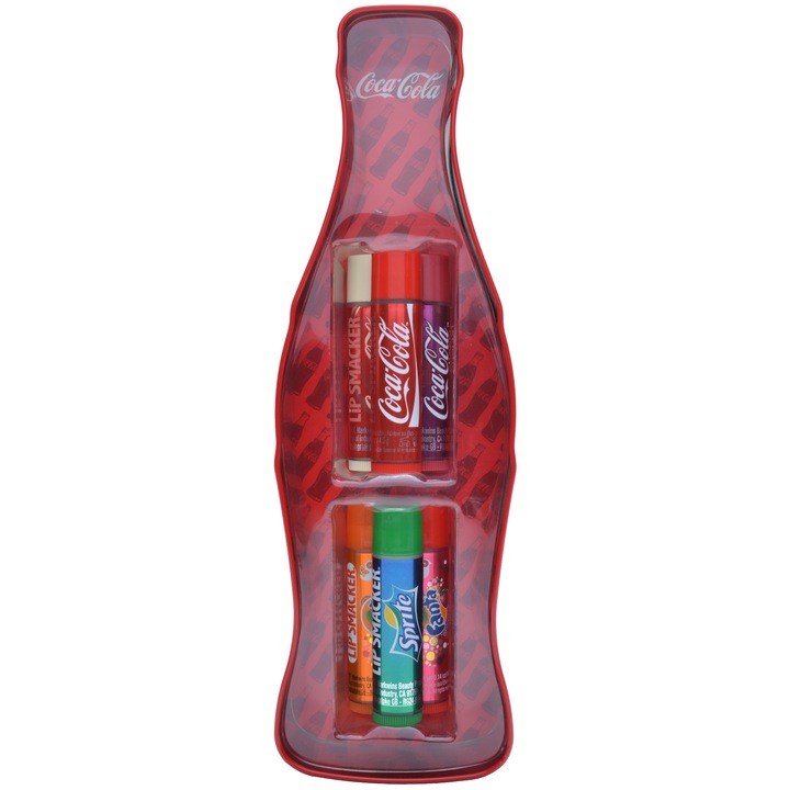 Balsam de buze Lip Smacker Coca Cola, arome diverse, 6 buc
