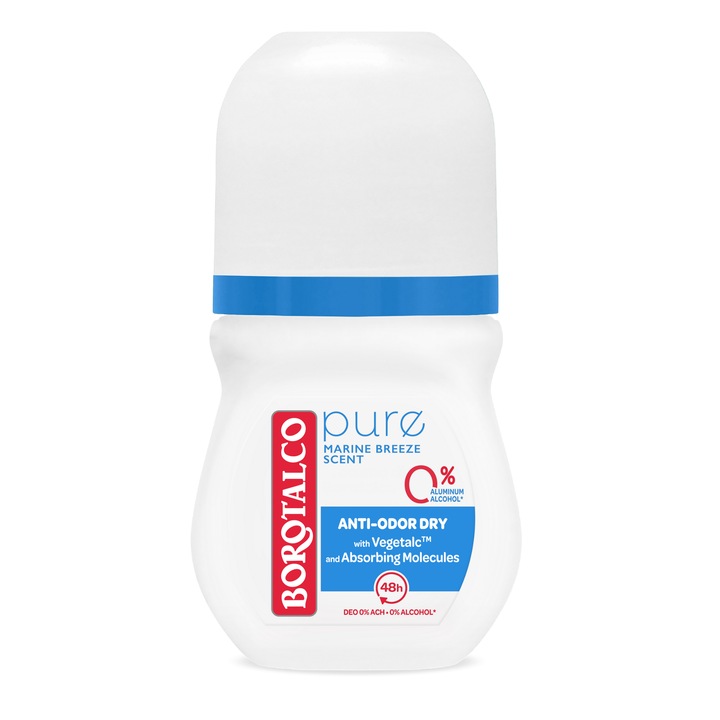 Borotalco Pure Natural Freshness Golyós dezodor, 50 ml