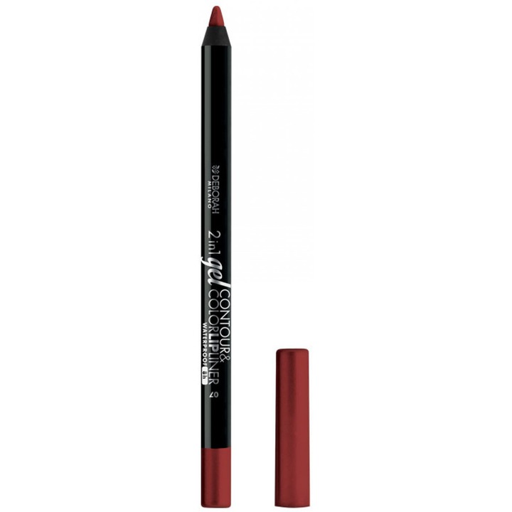 Creion contur de buze Deborah Milano 2in1 Gel Contour&Color Waterproof 07 True Red 1.3g