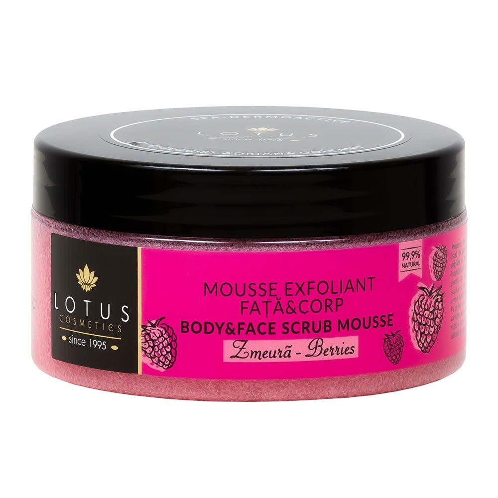 Mousse Exfoliant cu extract de Zmeura