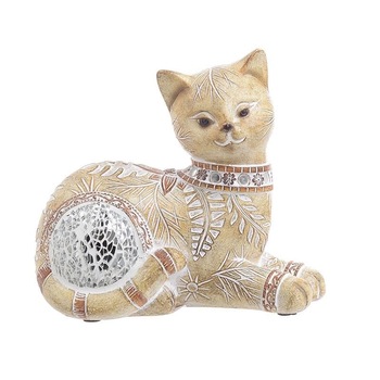 Pisica decor din rasina Antique Beige 15 x 14 cm Pisica decor din rasina Antique Beige 15 x 14 cm