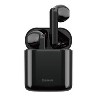 Casti Bluetooth Baseus TWS W09, Stereo HandsFree, DSP, V 5.0, Noise Cancelling, Negre