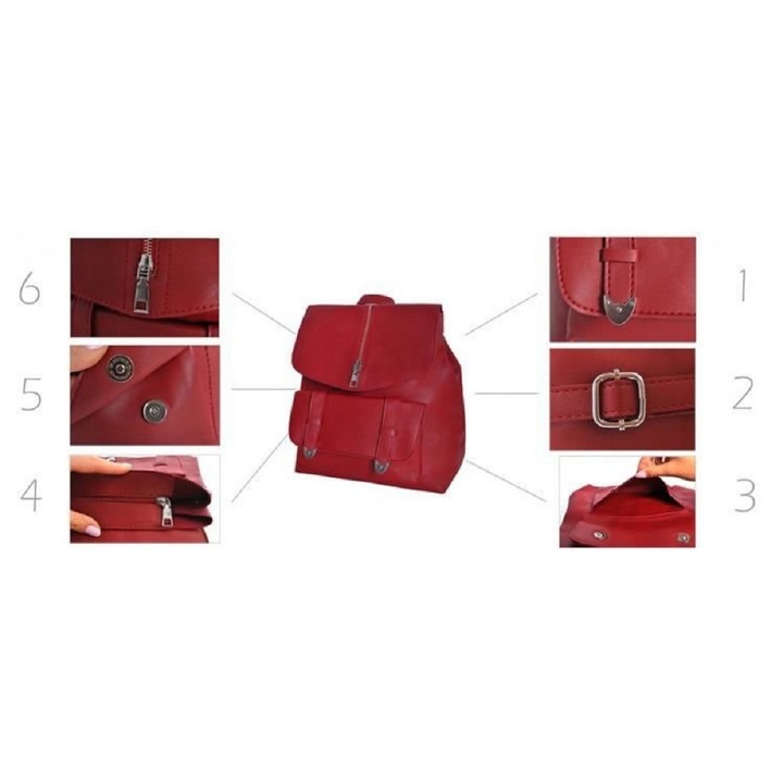 Rucsac dama visiniu piele ecologica 8910