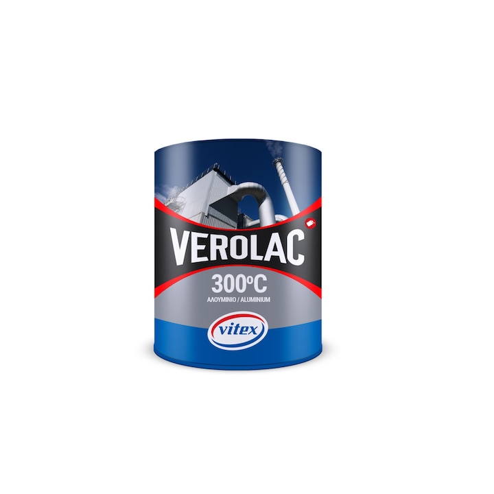 Vopsea de aluminiu anticoroziva pentru temperaturi de peste 300°C Verolac, argintiu, 750 ml