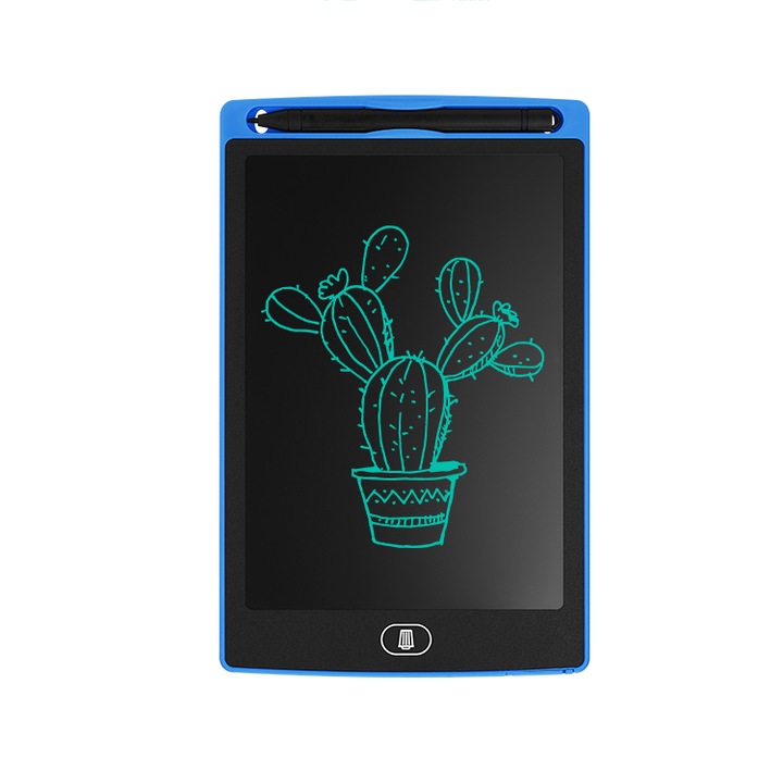 Tableta LCD pentru copii, Smart Wear, eWriter, 8.5 inch, pentru desen, Albastru