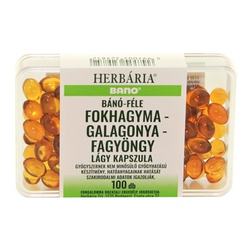 Herbaria Bano Capsule cu Extract de Usturoi, Paducel si Vasc (100 buc.) Herbaria Bano Capsule cu Extract de Usturoi, Paducel si Vasc (100 buc.)