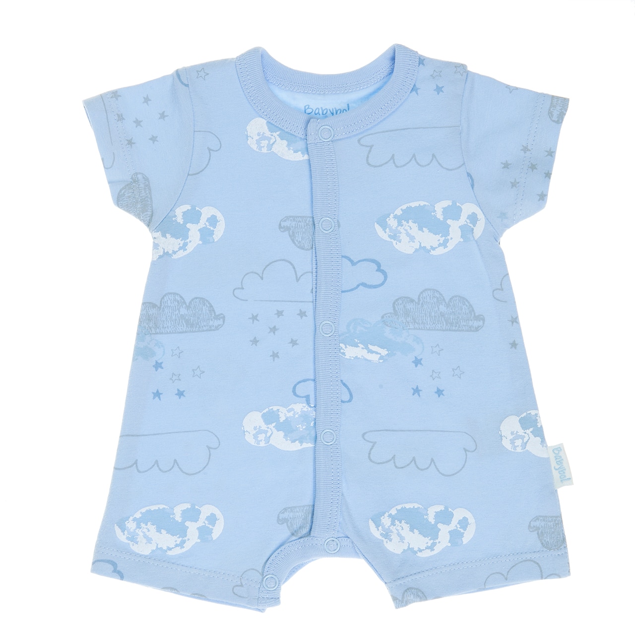 Salopeta Babybol bebe baiat, imprimeu norisori, blue, 9 luni, 74 cm