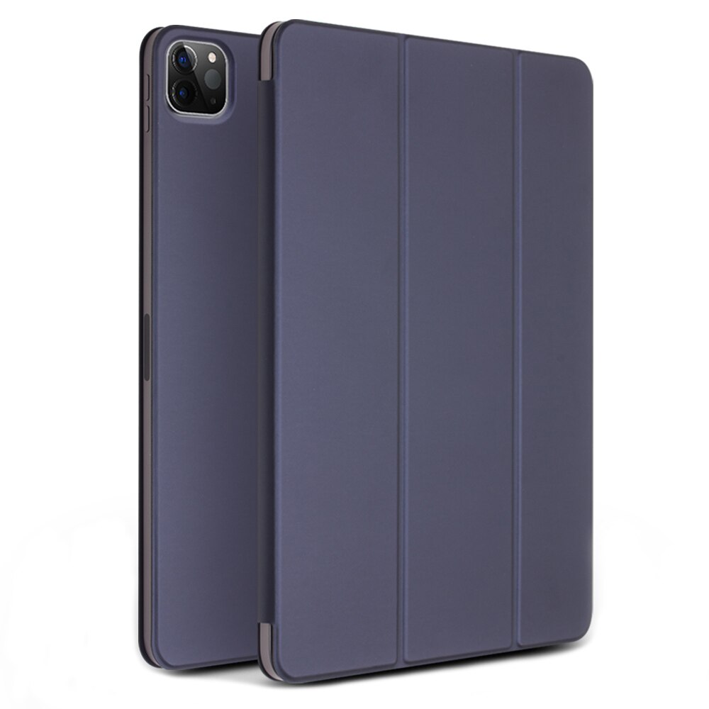 Husa pentru iPad Pro 12.9 (2021, 2020), Qialino, ultra slim, magnetica, stand, smart cover, culoare Albastru