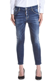 Blugi DSQUARED2 SS20, COOL GIRL CROPPED Jean, Albastru, Marimea 40 Blugi DSQUARED2 SS20, COOL GIRL CROPPED Jean, Albastru, Marimea 40