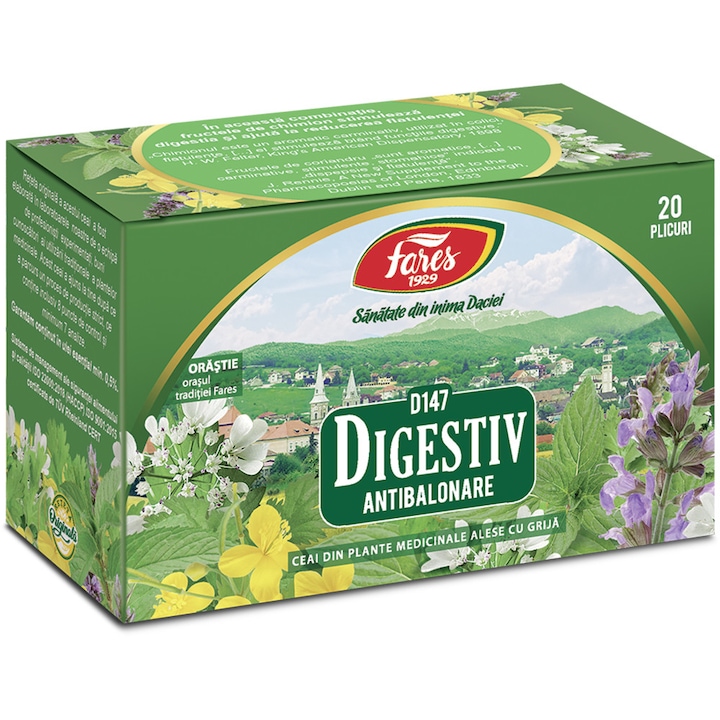 Ceai Digestiv, ceai la plic, Fares